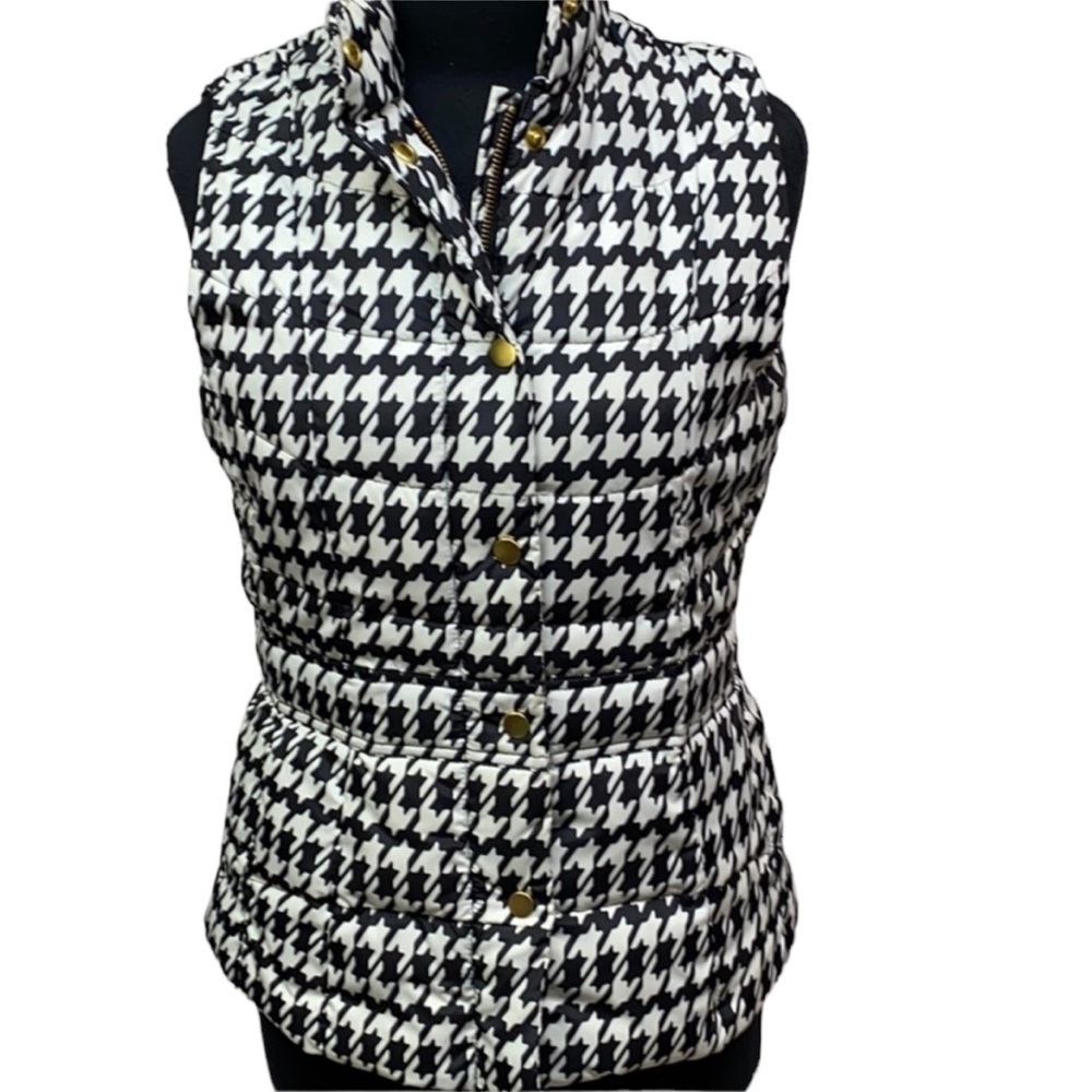 Madison Quilted Black White Vest
